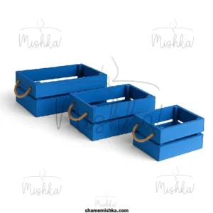 عکس شاخص باکس چوبی مدل آسمان تیره در نمای سه بعدی