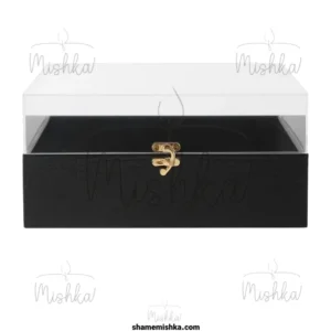 عکس شاخص محصول باکس گل طرح چرم مشکی از رو به رو