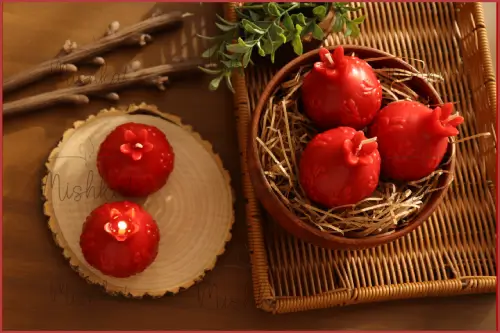 عکس ایده شمع یلدایی میشکا