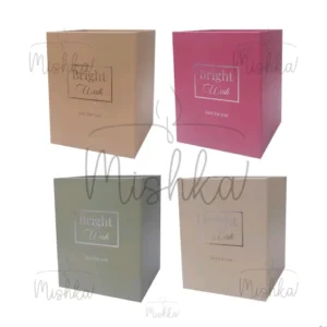 عکس محصول باکس گل مکعبی روشنک در چها رنگ ملایم کنار هم
